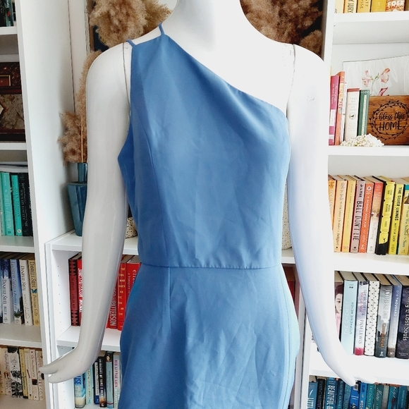 WAYF The Lenore One Shoulder Column Evening Dress - Picture 3 of 11